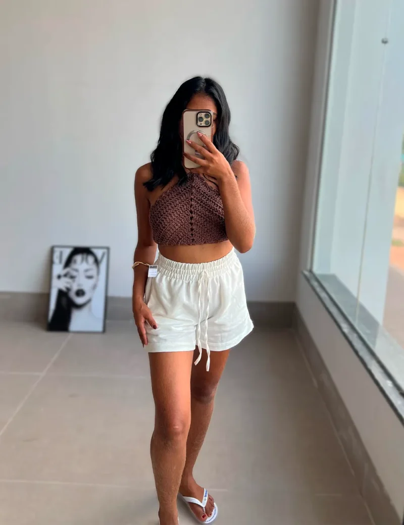 Cropped Crochê Coral - Imagem 2