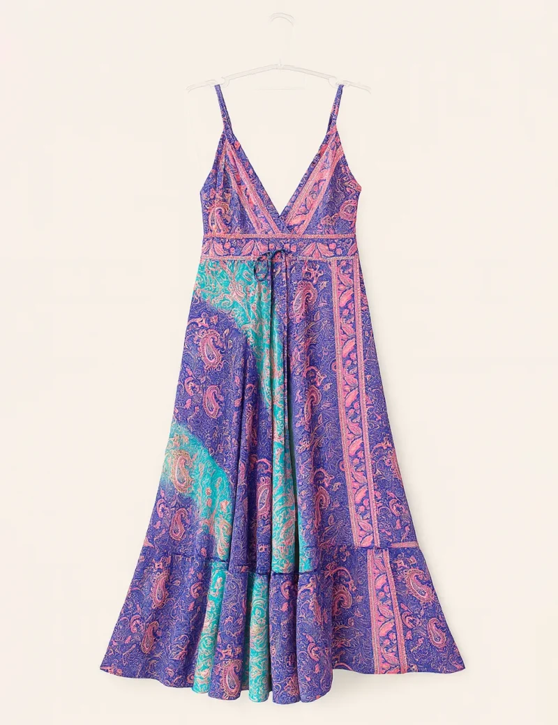 Vestido Indiano Fios de Ouro Costa Fechada - Imagem 10