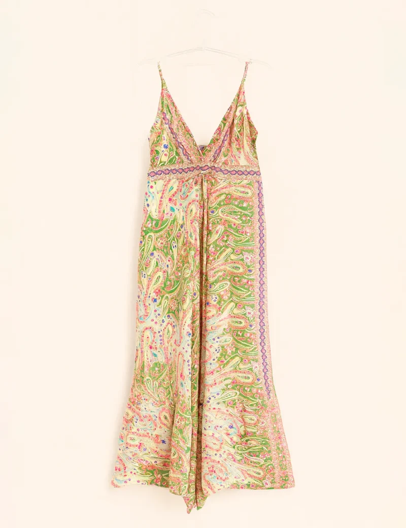 Vestido Indiano Fios de Ouro Costa Fechada - Imagem 8