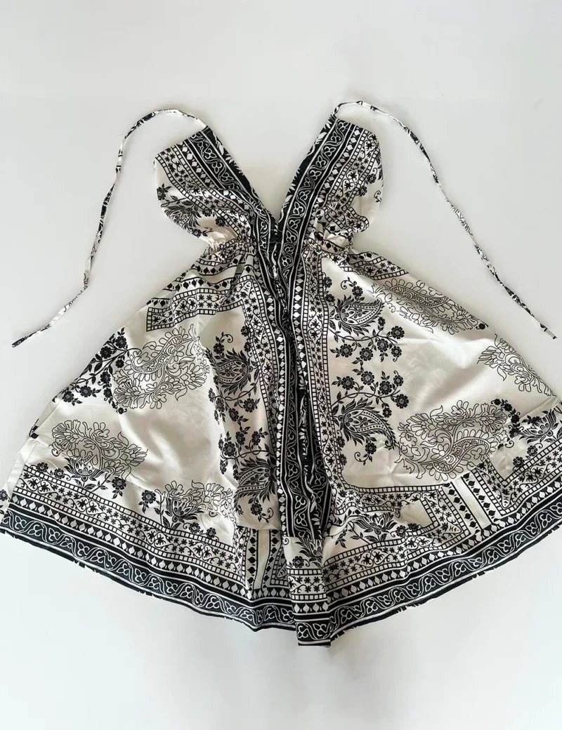 Vestido Indiano Crepe Seda - Imagem 3