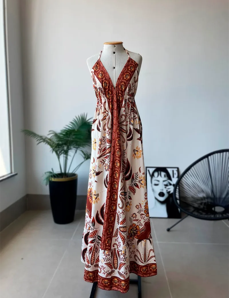 Vestido Indiano Tropical - Imagem 4