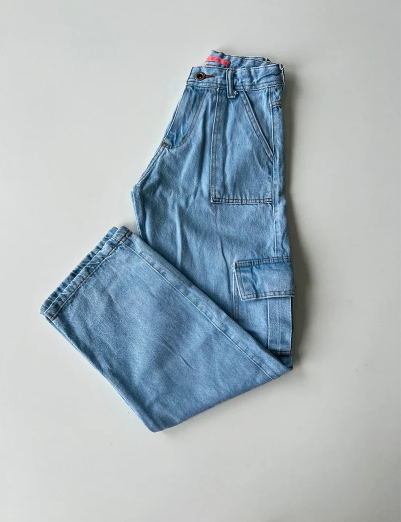 Calça Cargo Lavagem Clara - Imagem 2