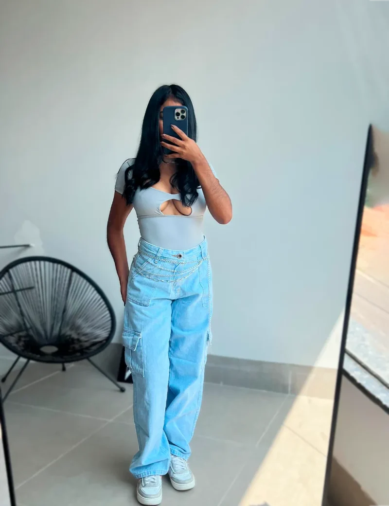 Calça Cargo Lavagem Clara