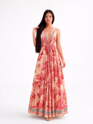 Vestido Indiano Fios de Ouro