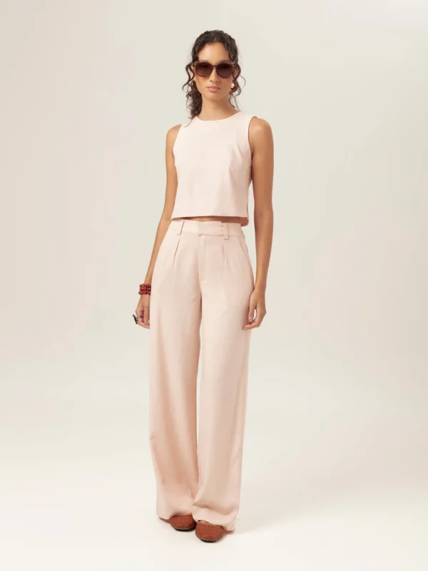 Calça Pantalona Graviola Rosa Claro