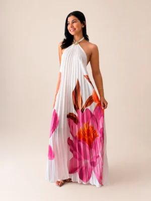 Vestido Plissado Majestade